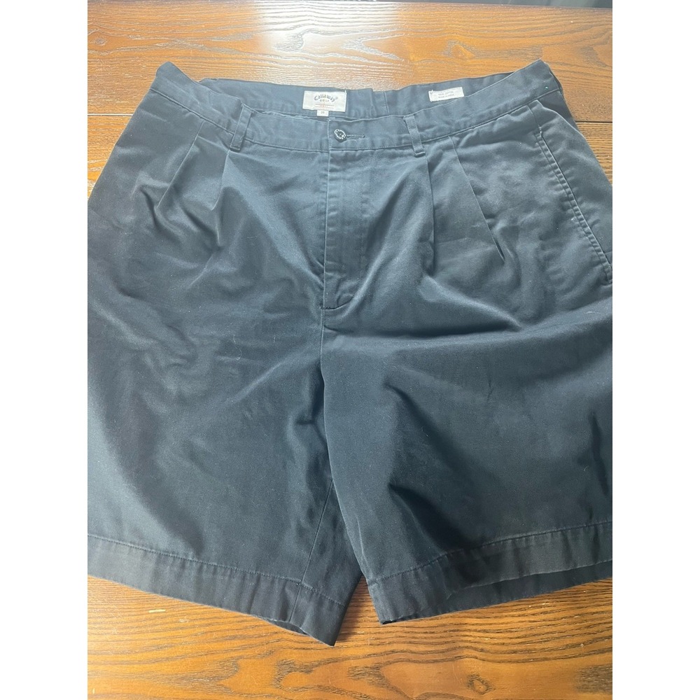 Callaway Shorts Mens 36 Black Chino Performance Cotton Golf Preppy Casual